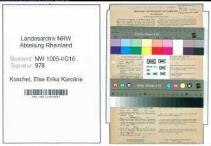 Entnazifizierung Else Erika Karoline Koschel , geb. 04.04.1920 (Postassistentin)