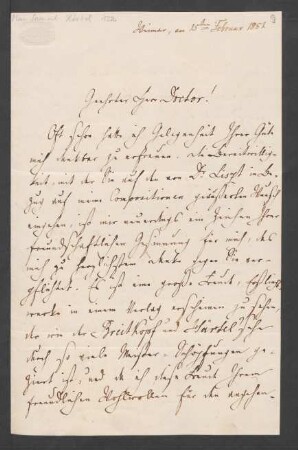 Brief an Hermann Härtel : 15.02.1852