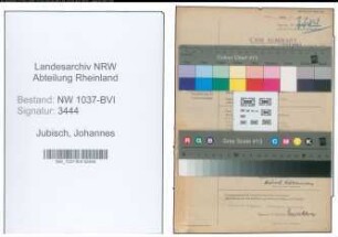 Entnazifizierung Johannes Jubisch , geb. 11.04.1905 (Chemiefacharbeiter)