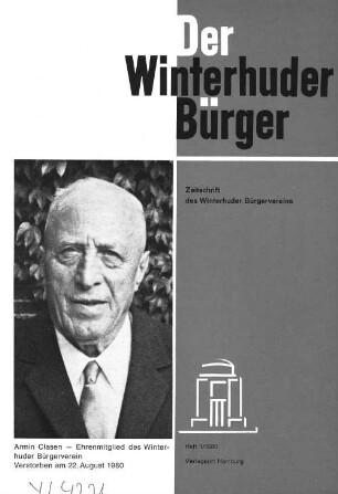 Heft II / 1980 : Zeitschrift des Winterhuder Bürgervereins Heft II/1980