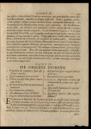 Caput IV. De Origine Dominii.
