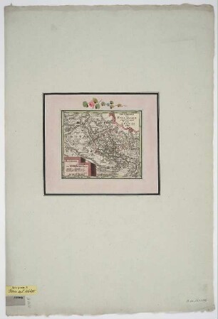 Umgebungskarte von Esslingen, 1:140 000, Kupferstich, 1743