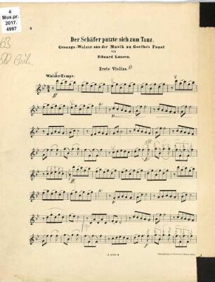 Der Schäfer putzte sich zum Tanz : Gesang-Walzer aus der Musik zu Goethe's Faust