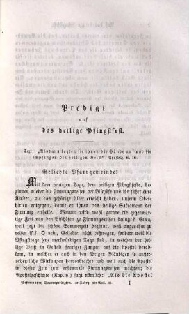 Bauernpredigten, die auch manche Stadtleute brauchen können, auf alle Sonn- und Festtage des Kirchenjahres : zugleich ein Hausbuch für's katholische Landvolk, 1,2