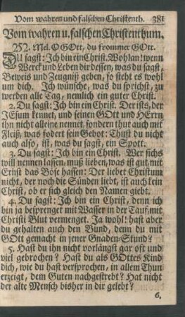Vom wahren u. falschen Christenthum