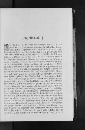 Felix Nachfahl [Nachruf].