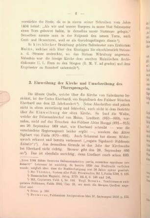 2. Einweihung der Kirche und Umschreibung des Pfarrsprengels.