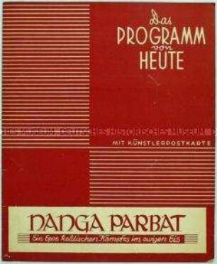 Filmprogramm zu dem Dokumentarfilm "Nanga Parbat"