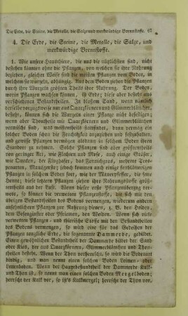 4. Die Erde, die Steine, die Metalle, die Salze, und merkwürdige Brennstoffe