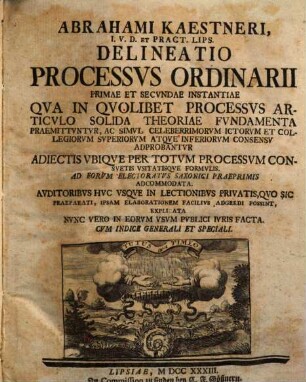 Delineatio processus ordinarii primae et secundae instantiae