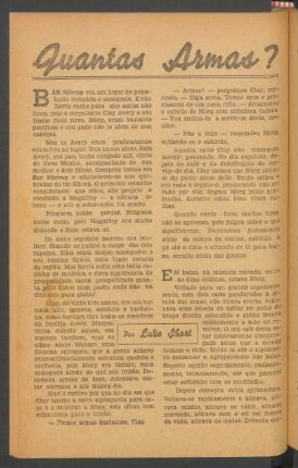 Quantas armas? : [Pequena novella]