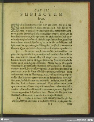 Cap. III. Subjectum locat
