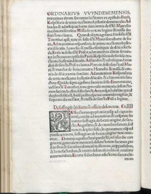 Ca, IIII. De suffragiis q[uo]tidianis & officio defunctor[um]