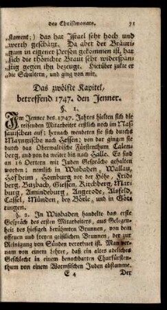 Das zwölfte Kapitel, betreffend 1747. den Jenner