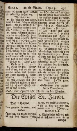 Die Epistel St.Jacobi. - Die Epistel St. Judä.