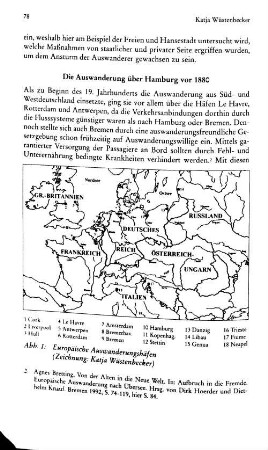 Die Auswanderung über Hamburg vor 1880