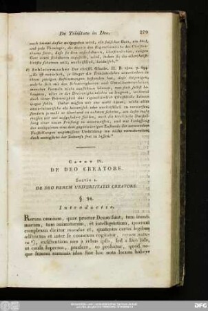 Caput IV. De Deo Creatore.