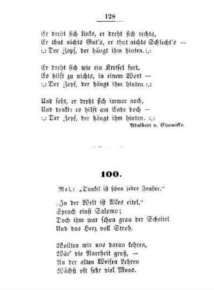 100. Mel.: "Dunkel ist schon jedes Fenster"