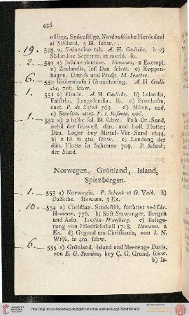 Norwegen, Grönland, Island, Spitzbergen (Nr. 553-558)