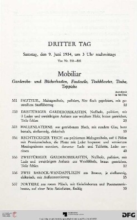 Mobiliar (Nr. 551-601)