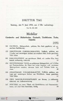 Mobiliar (Nr. 551-601)