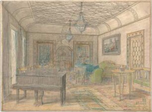 Fischer, Theodor; Forbach (Lothringen); Haus Hans Adt - Zimmer (Perspektive)
