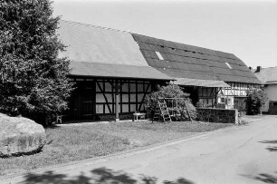 Scheune (Scheunen, Fachwerk); Frankenberg, Hauptstraße 13, Im Dorf