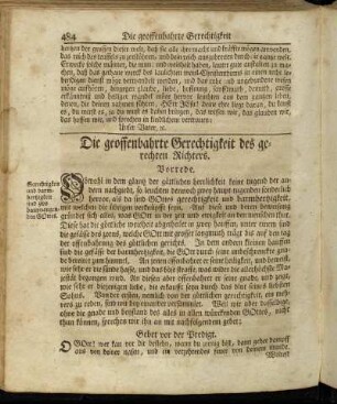Die geoffenbahrte Gerechtigkeit des gerechten Richters.