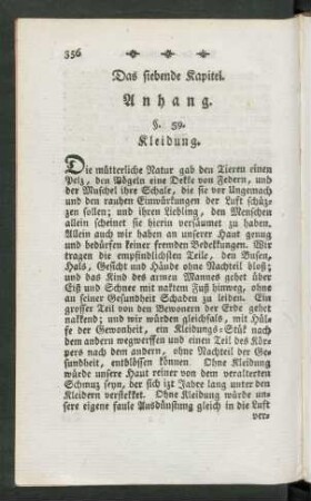 Das siebende Kapitel. Anhang. §. 59. ... [- §. 62. ]