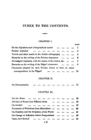 Index to the Contents.