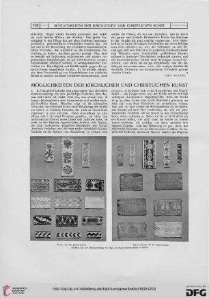Möglichkeiten der kirchlichen und christlichen Kunst, [1]