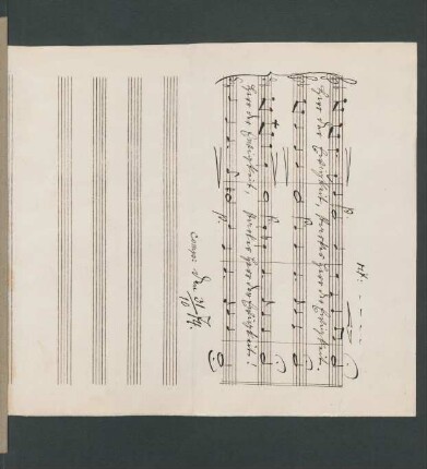Frühlingslied; Coro maschile; F-Dur