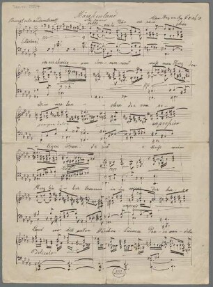 6 Gesänge, V, pf, op. 68/3, RWV op. 68/3, RegerW 1954 vol.32, p.86, Excerpts, Arr - BSB Mus.ms. 22227 : [caption title:] Märchenland // Max Reger op. 68 Nr. 3