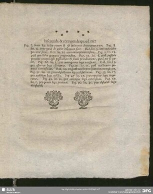 Inserenda & corrigenda quaedam