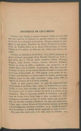 Doctrinas de Levy-Brühl