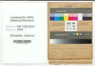 Entnazifizierung Johanna Schraeder , geb. 09.01.1900 (Lehrerin)