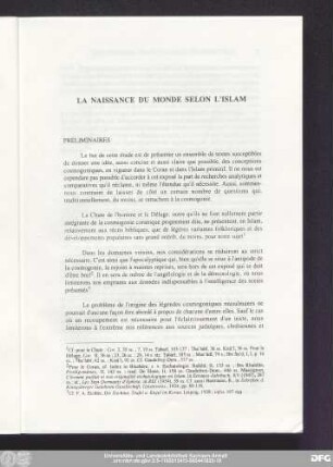 La Naissance Du Monde Selon L'Islam