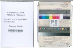 Entnazifizierung Gerda Buerger , geb. 00.00.0000 ()