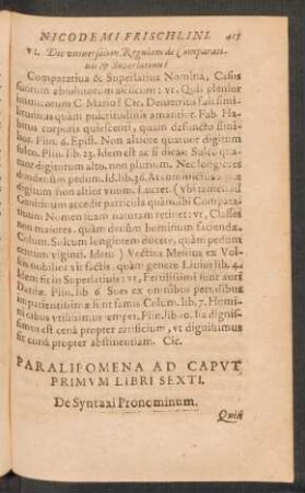 Paralipomena ... Libri Sexti.