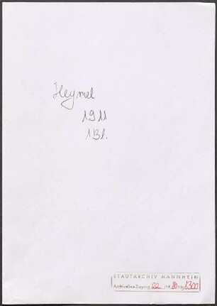 Heymel, [Alfred Walter von], München, an Wichert