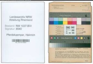 Entnazifizierung Heinrich Pferdekaemper , geb. 14.09.1907 (Fahrer)