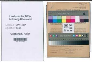 Entnazifizierung Anton Gottschalk , geb. 12.12.1904 (Grosshaendler)