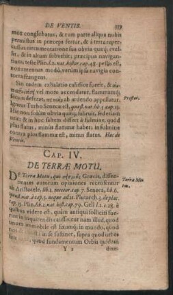 Cap. IV. De Terrae Motu.