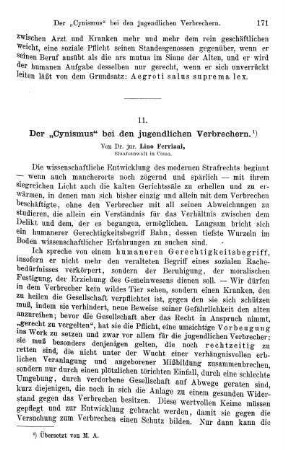 171-176, Der "Cynismus" bei den jugendlichen Verbrechern