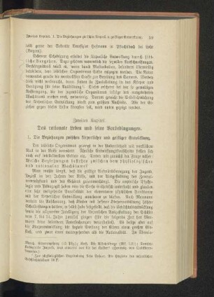 Zweites Kapitel. Das rationale Leben und seine Vorbedingungen.
