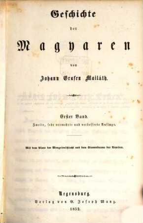 Geschichte der Magyaren. 1