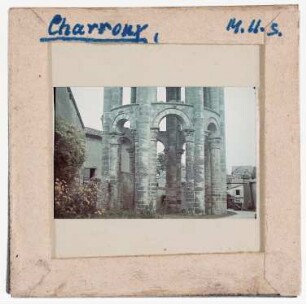 Charroux: Ruine der Abtei (Foto 1941)
