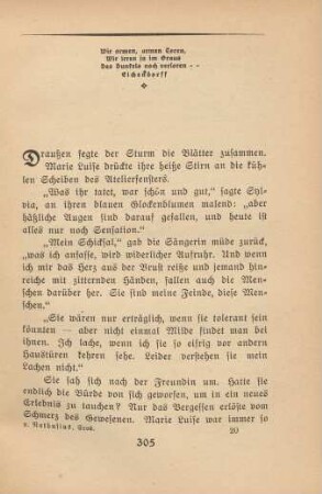 Wir armen, armen Toren, wir irren ja im Graus des Dunkels noch verloren - - Eichendorff