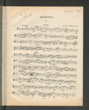 Quartett. I. Viola. [I. - IV.]
