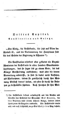 Drittes Capitel - Constitution und Gesetze.